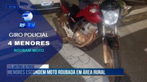 Quatro menores roubam moto e capacete em Santo Antônio de Posse