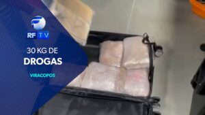 PF apreende mala com 30 kg de drogas em Viracopos