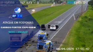 Assaltantes disparam com fuzis contra carro forte